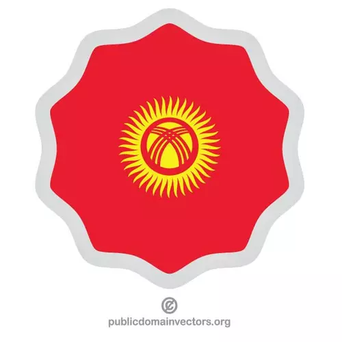 Kyrgyzstan flag label