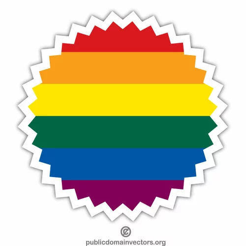 Sticker with LGBT flag