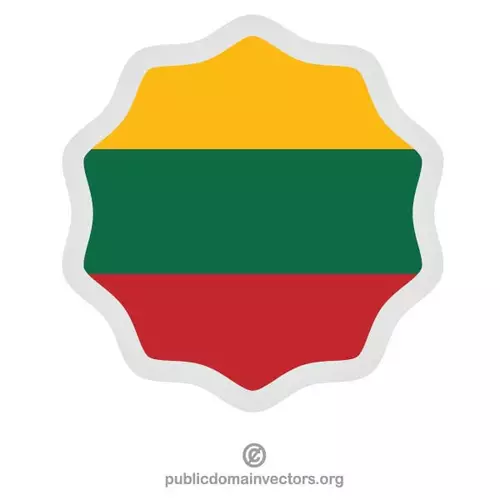 Lithuanian flag symbol clip art