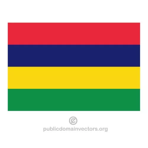 Mauritius vector flag