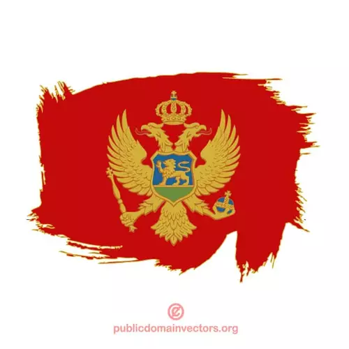 Painted flag of Montenegro