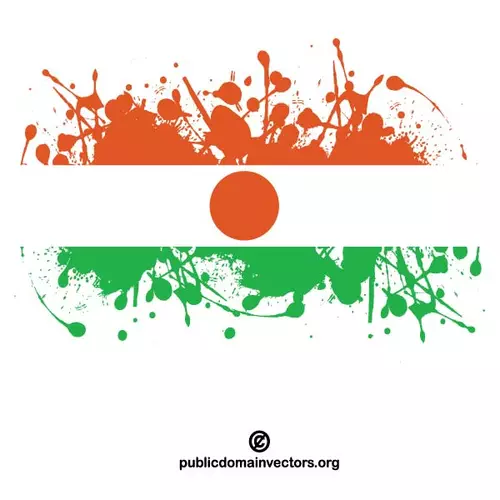 Niger flag ink spatter