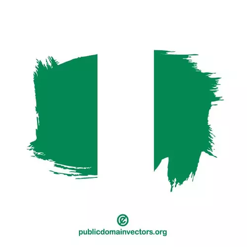 Painted flag of Nigeria