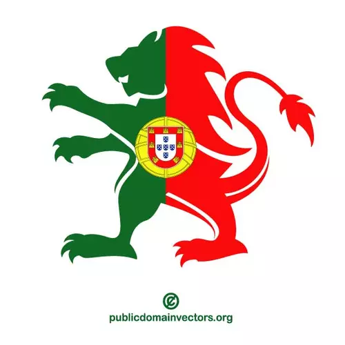 Crest with flag of Portugal