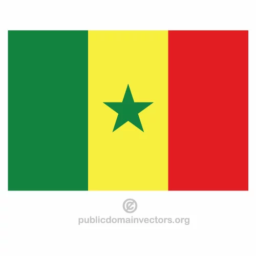 Vector flag of Senegal