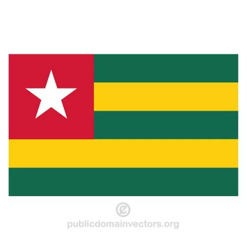 Vector flag of Togo