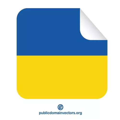 Sticker with flag of Ukraine