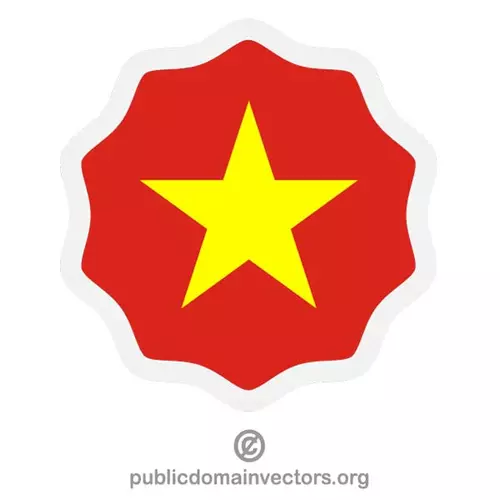 Flag of Vietnam in sticker