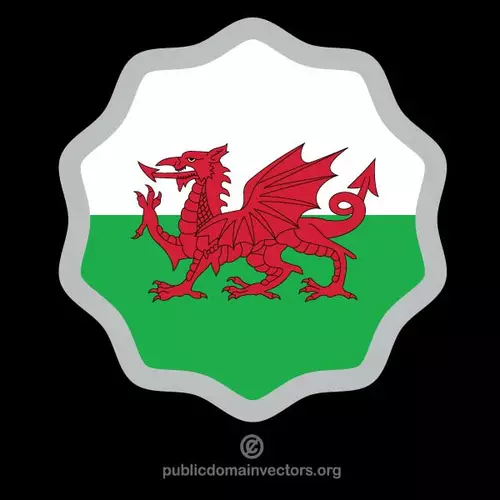 Flag of Wales in a sticker