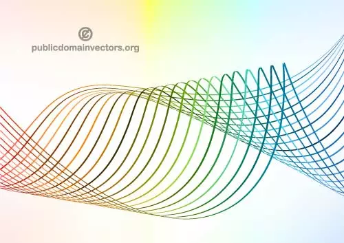 Wavy colorful lines vector graphics