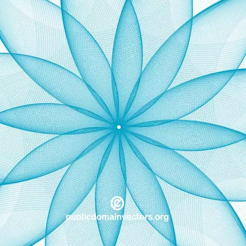 Blue rosette shape vector