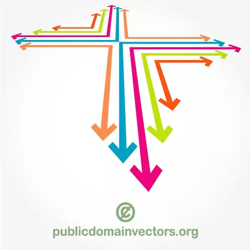 Intersecting arrows vector graphics