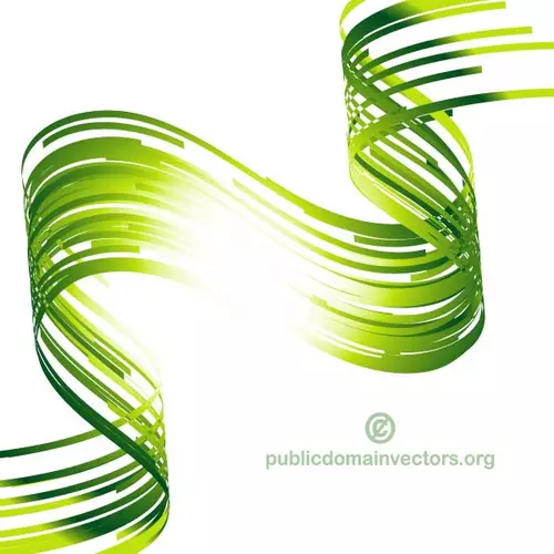 Wavy green lines vector