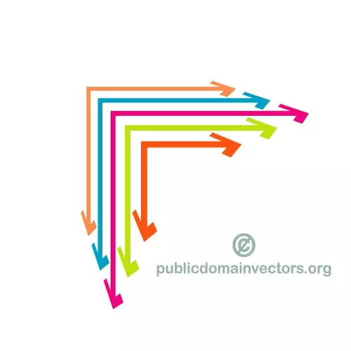 Vertical colorful arrows vector