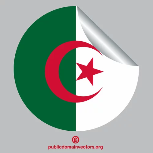 Algerian flag peeling sticker