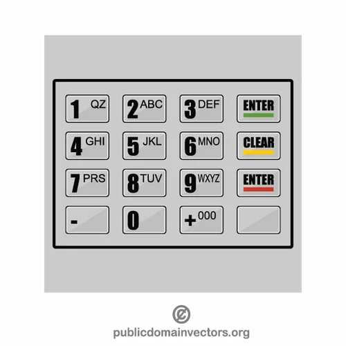 ATM machine keyboard