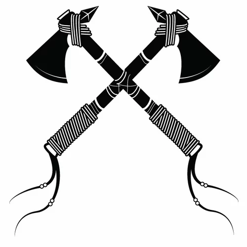 Two axes silhouette