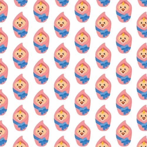 Newborn baby seamless pattern