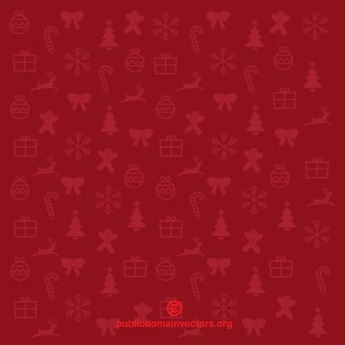 Red background with Christmas pattern