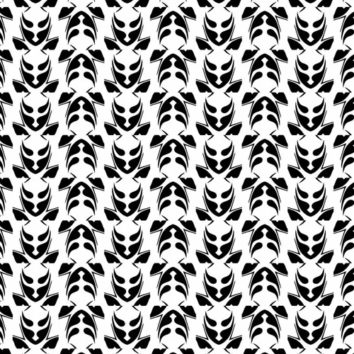 Alien faces pattern