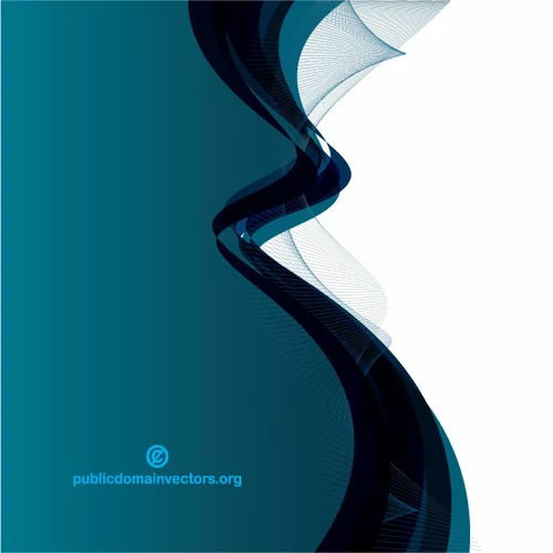 Abstract background blue wavy shape