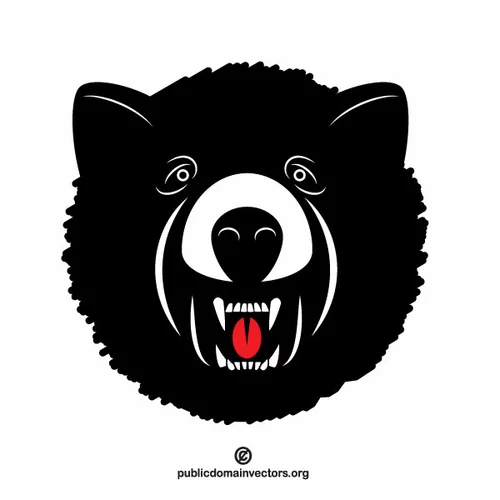 Black bear vector image