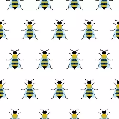 Seamless pattern with bees