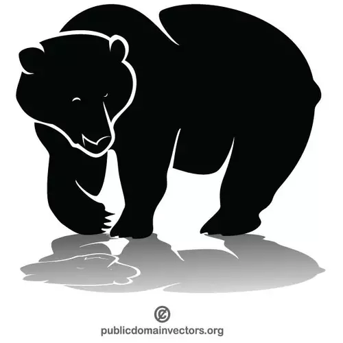 Black bear silhouette