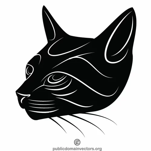 Black cat head