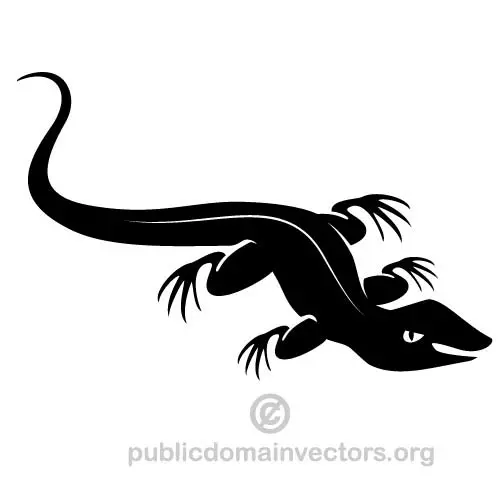 Black reptile vector graphics