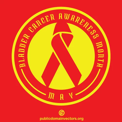 Bladder cancer ribbon sticker