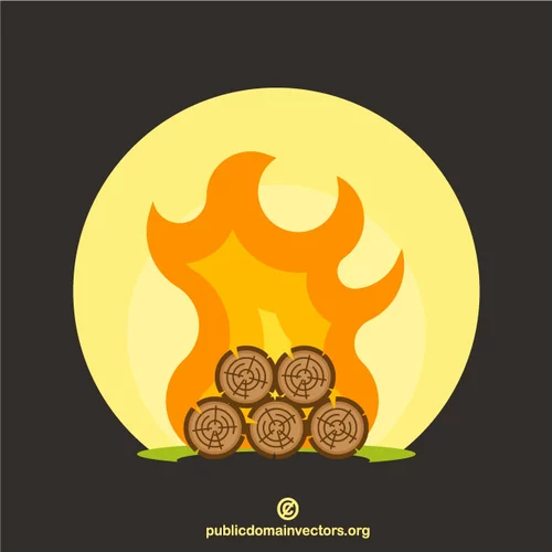 Outdoor fire clip art