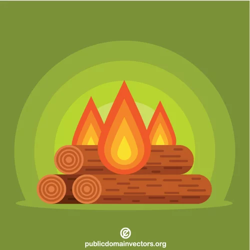 Bonfire flat design