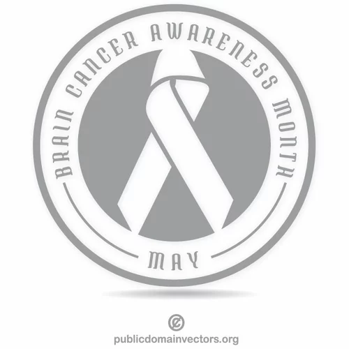 Brain cancer ribbon sticker