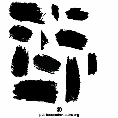 Paintbrush strokes black color