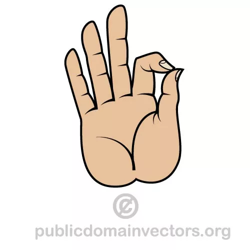 Buddhist hand and finger gesture vector art
