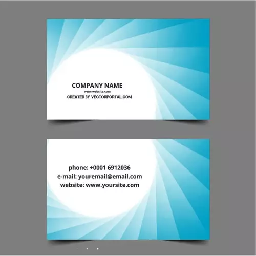 Blue business card template