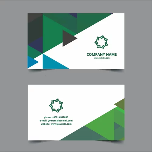 Business card template green theme