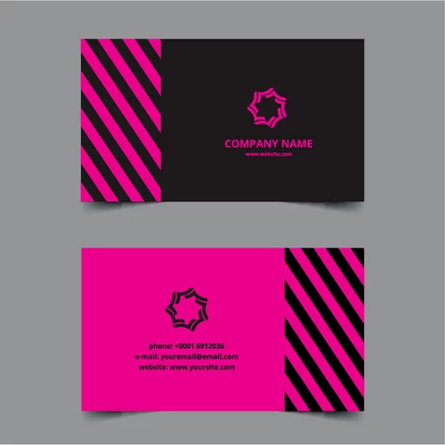 Business card black and pink color