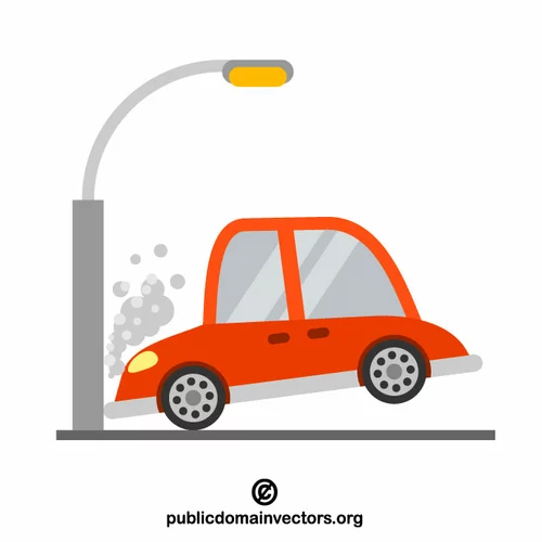 Car crash vector image