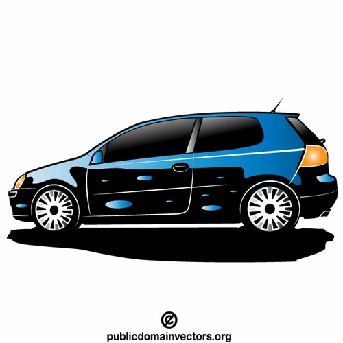 Passenger car vector clip art