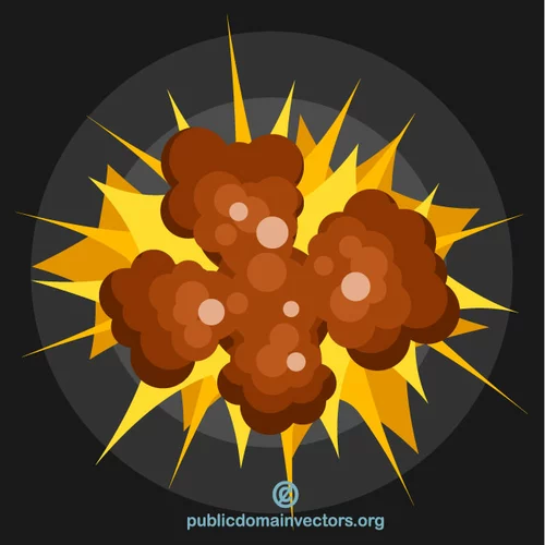 Explosion cartoon style clip art