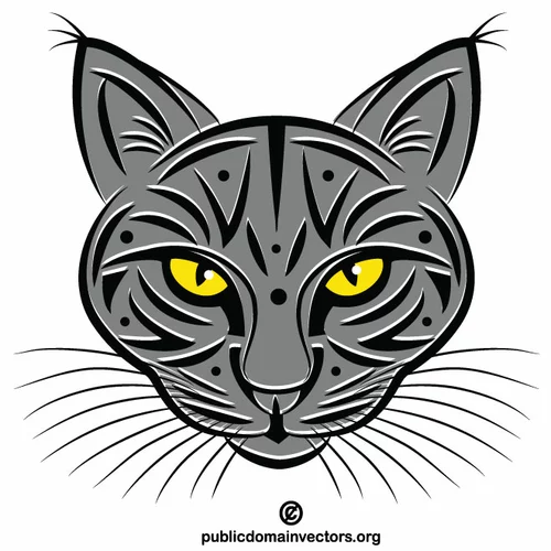 Cat face clip art