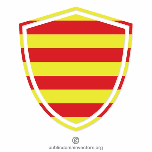 Catalonia coat of arms flag