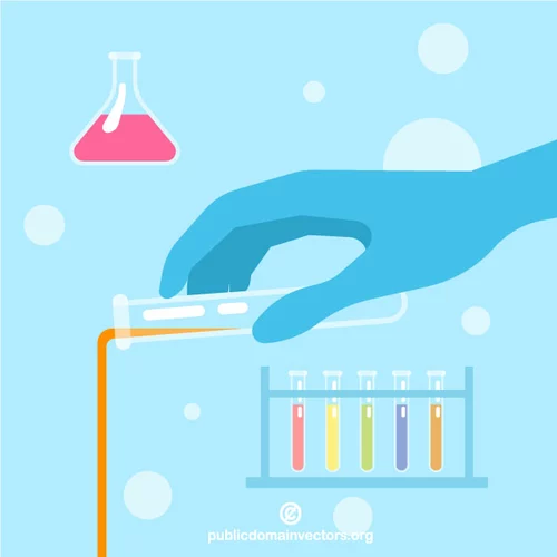 Chemical experiment in a lab