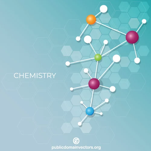 Chemical molecules vector background