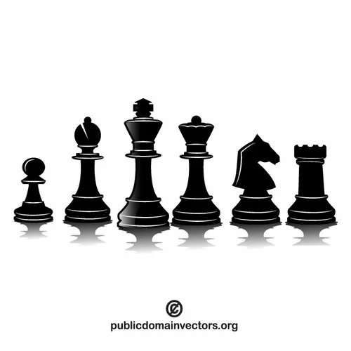 Chess pieces vector clip art