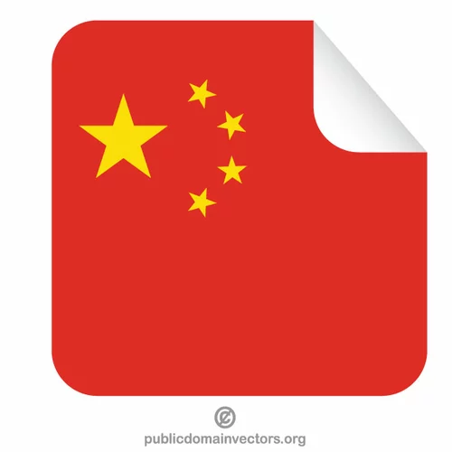 China flag sticker