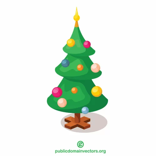 Christmas tree cartoon art