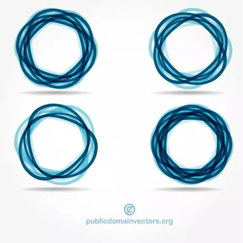 Circular shapes vector pack